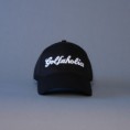 Black hat/White lettering